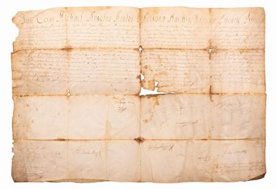 Manoscritto in Pergamena Marchese Cesare Michele Angelo D'avalos