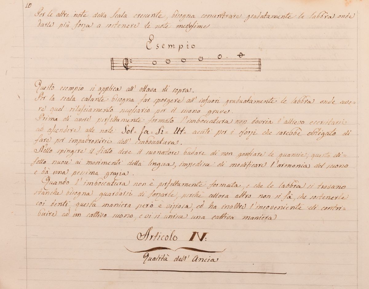 Metodo di Fagotto del Sig. Ozj, Membro del Conservatorio di Musica di Parigi