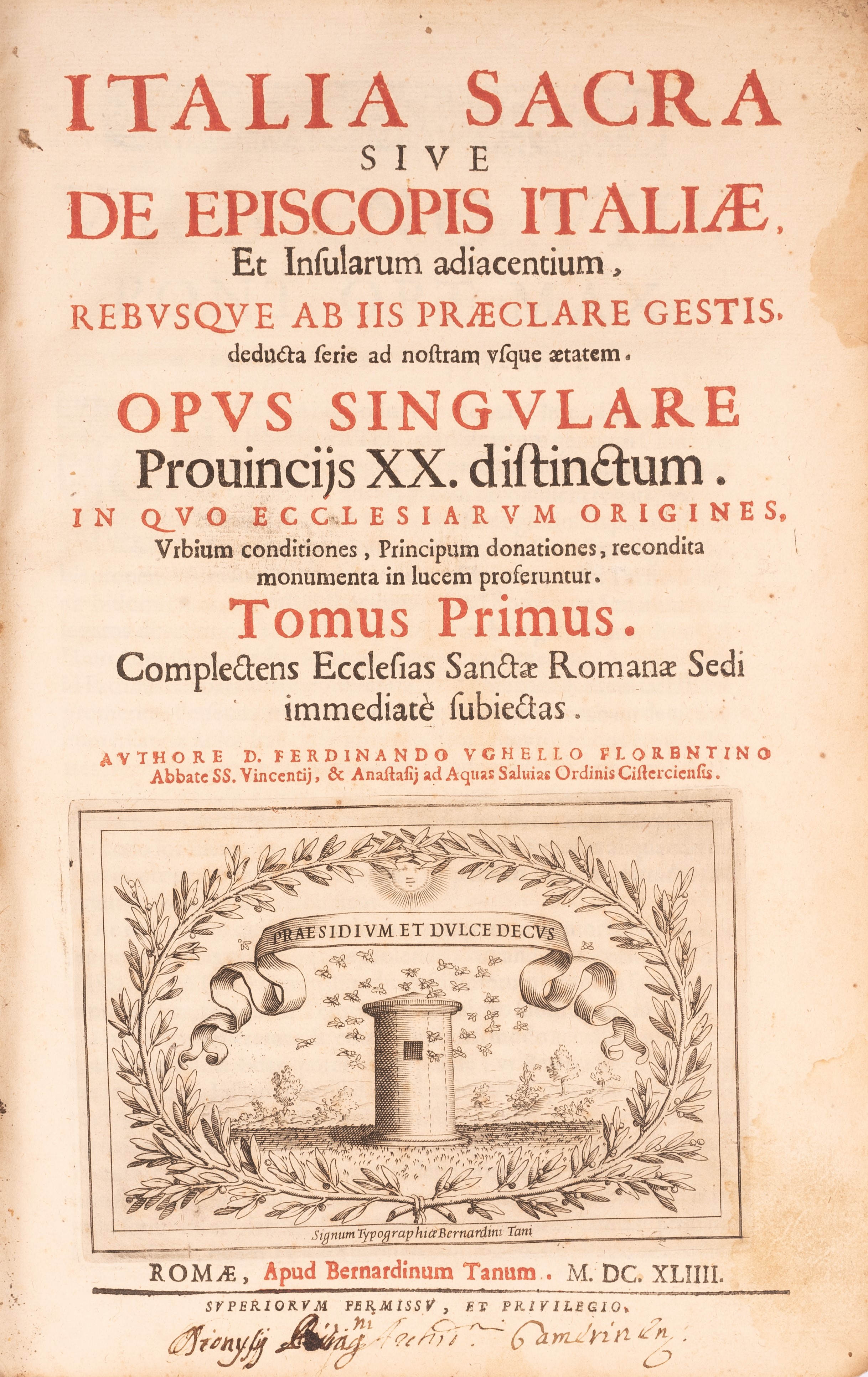 Italia Sacra Sive De Episcopis Italiae Et Insularum Adiacentium