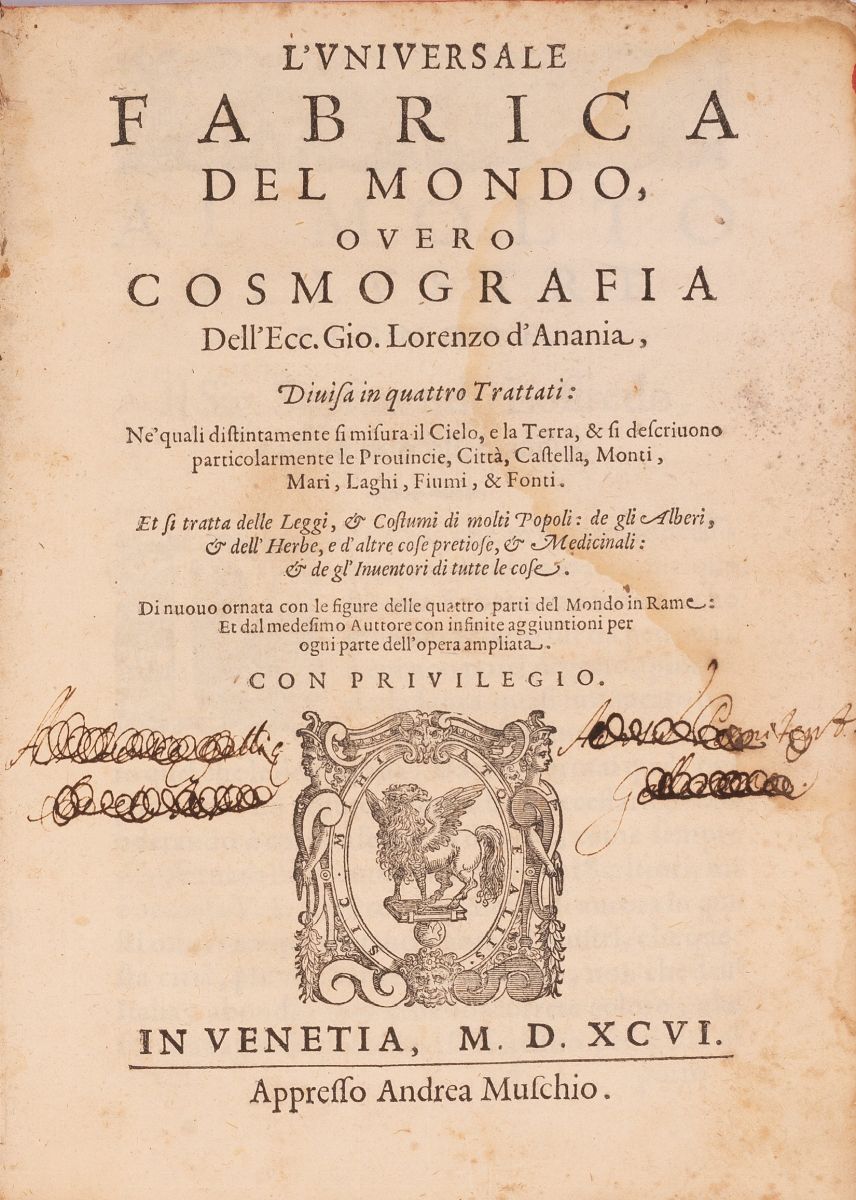 L'universale Fabrica del Mondo, Overo Cosmografia