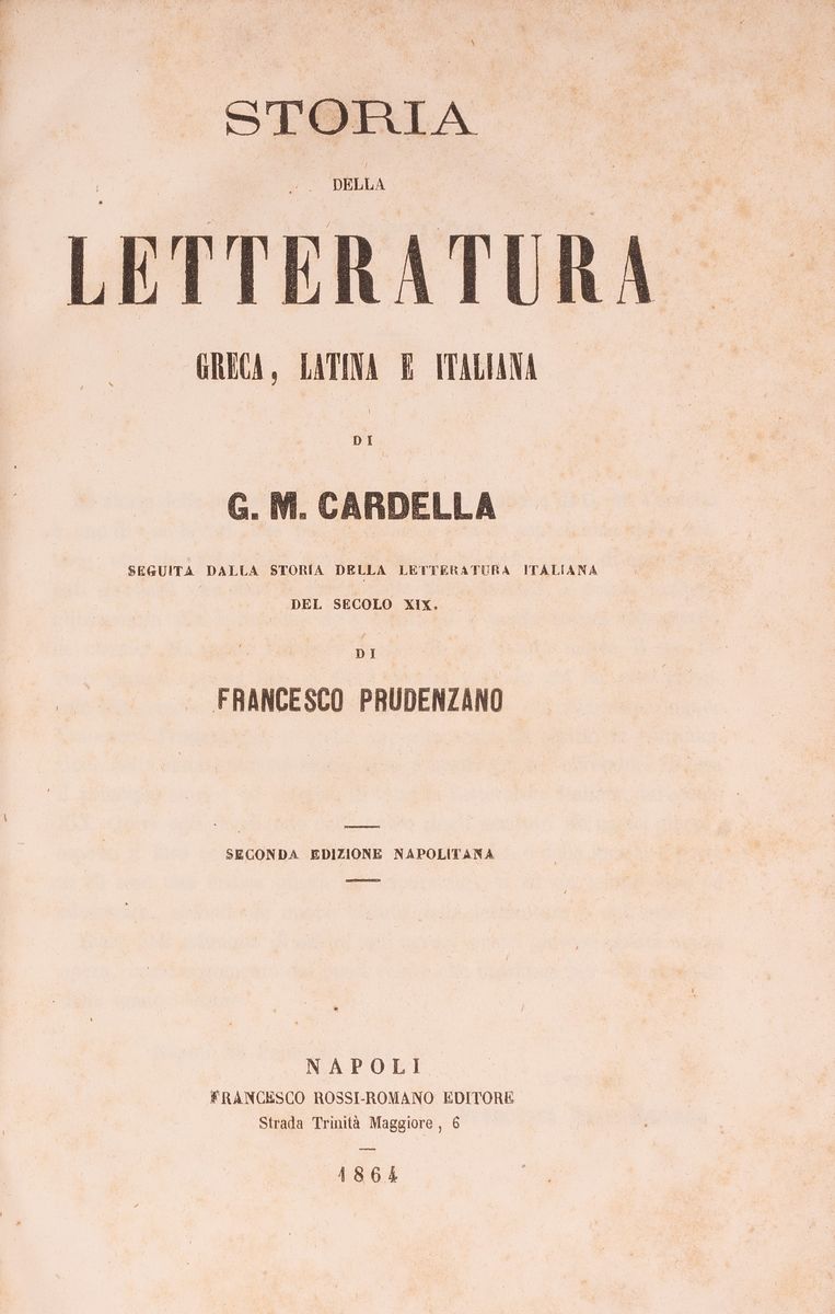 Storia della Letteratura Greca Latina Italiana