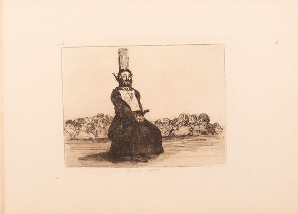 Francisco Goya : POR UNA NAVAJA  (1810-13)  - Acquaforte e puntasecca - Auction Libri Antichi, Incisioni e Disegni - Gliubich Casa d'Aste