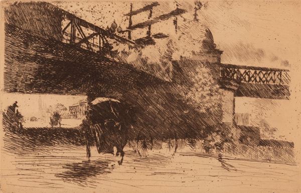 Giuseppe De Nittis - Vista di Londra sotto un ponte di ferrovia