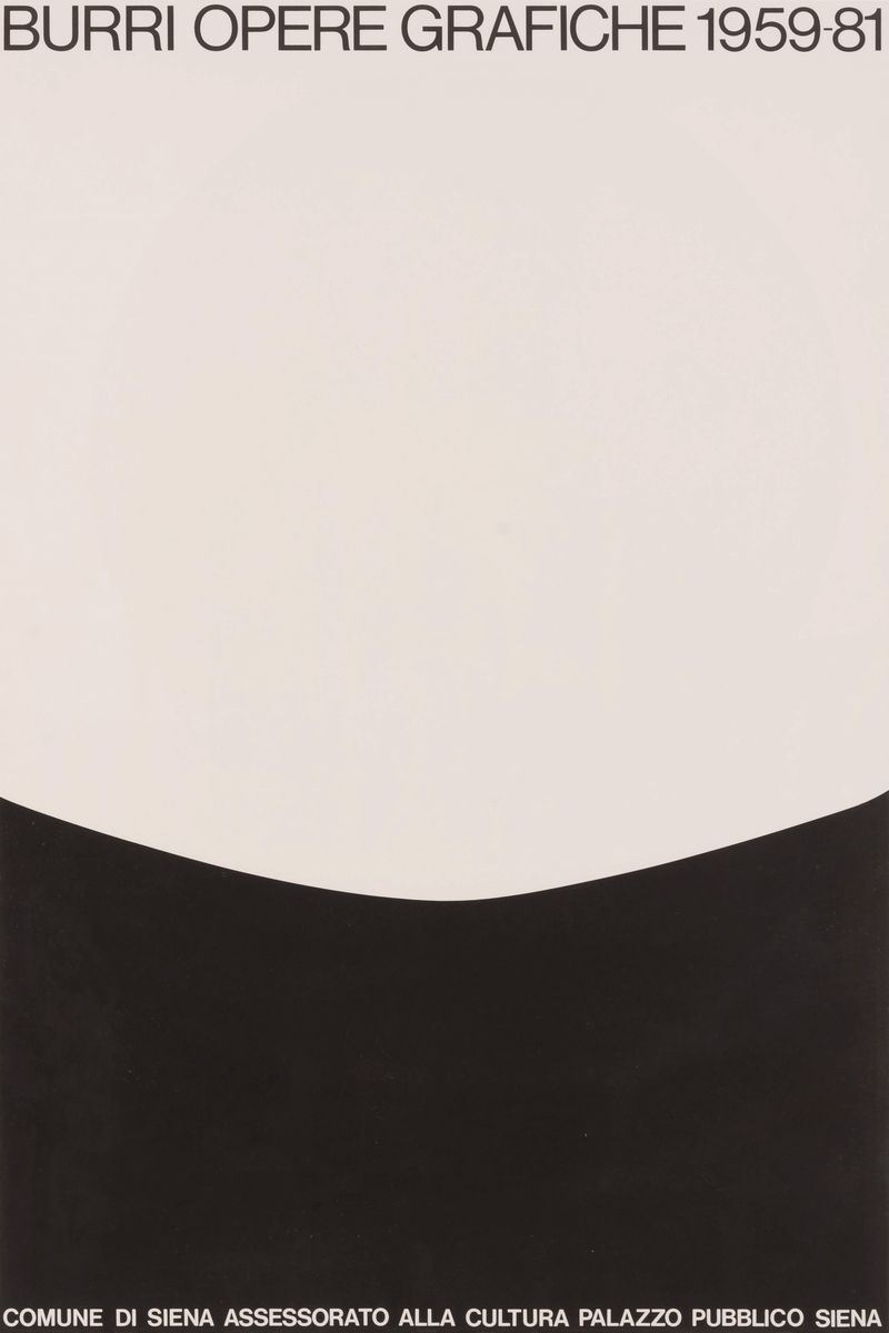 Alberto Burri - Manifesto Siena - Opere Grafiche 1981