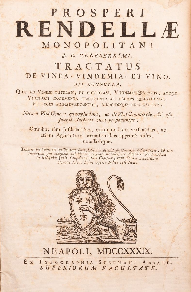 Tractatus De Vinea, Vindemia Et Vino