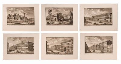 10 Vedute di Roma Dell'incisore Giuseppe Vasi. Chiese e Palazzi