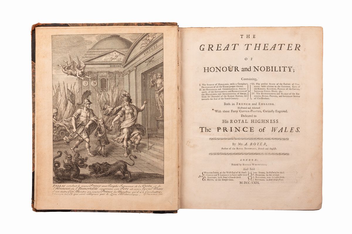 Boyer A.the Great Theater Of Honour And Nobility Dedicated To His Royal Highness The Prince Of Wa...