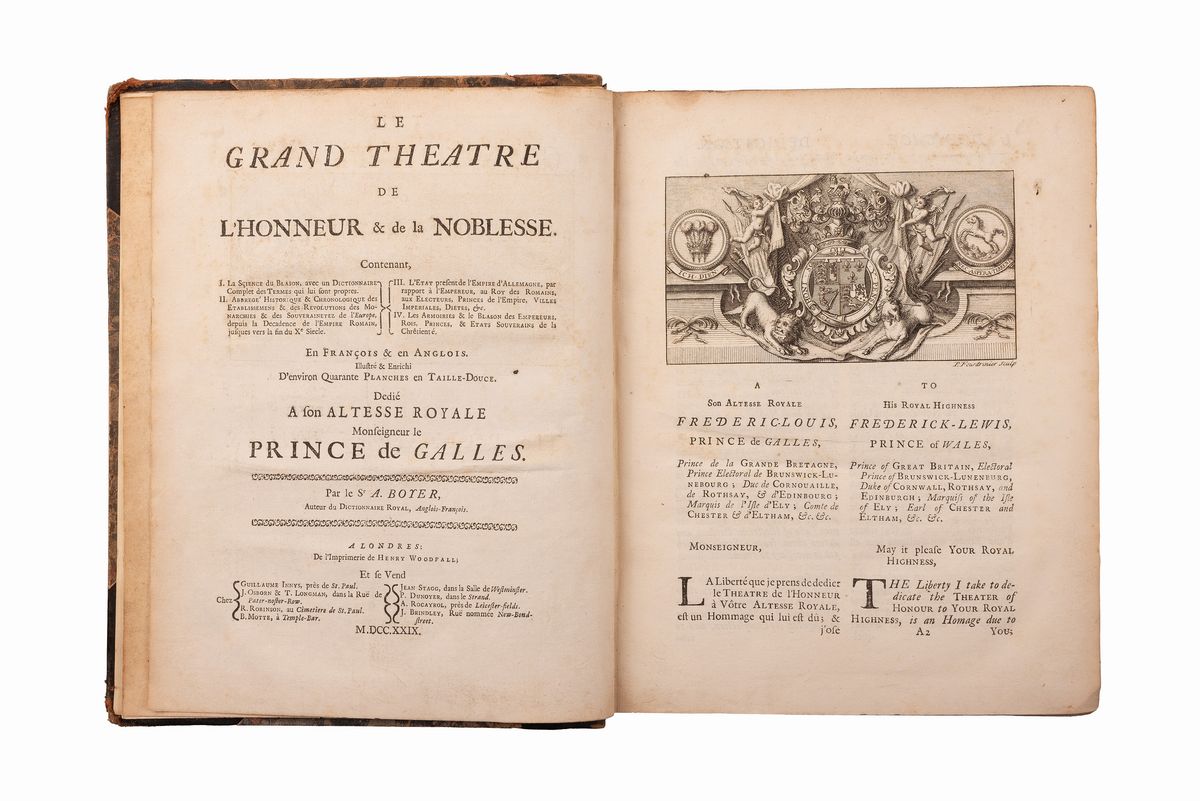 Boyer A.the Great Theater Of Honour And Nobility Dedicated To His Royal Highness The Prince Of Wa...