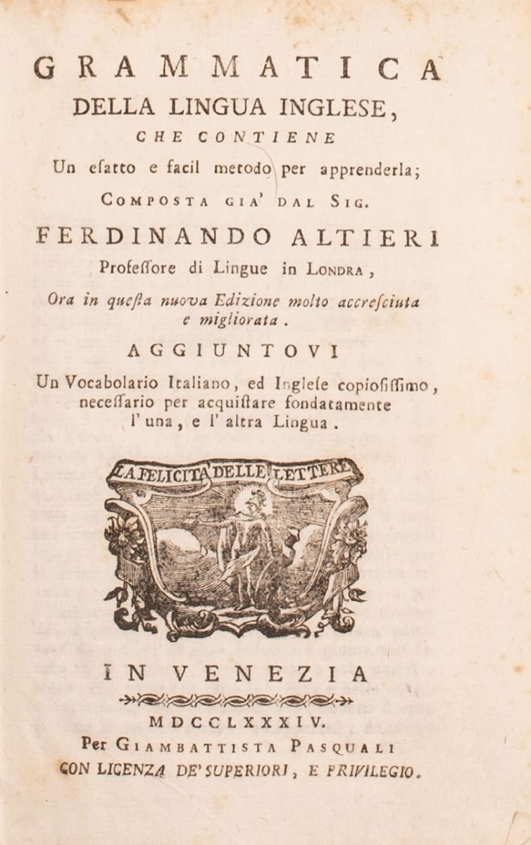 Grammatica della Lingua Inglese
