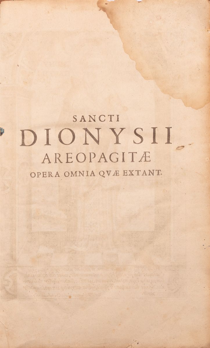 Sancti Dionysii Areopagitae Opera Omnia