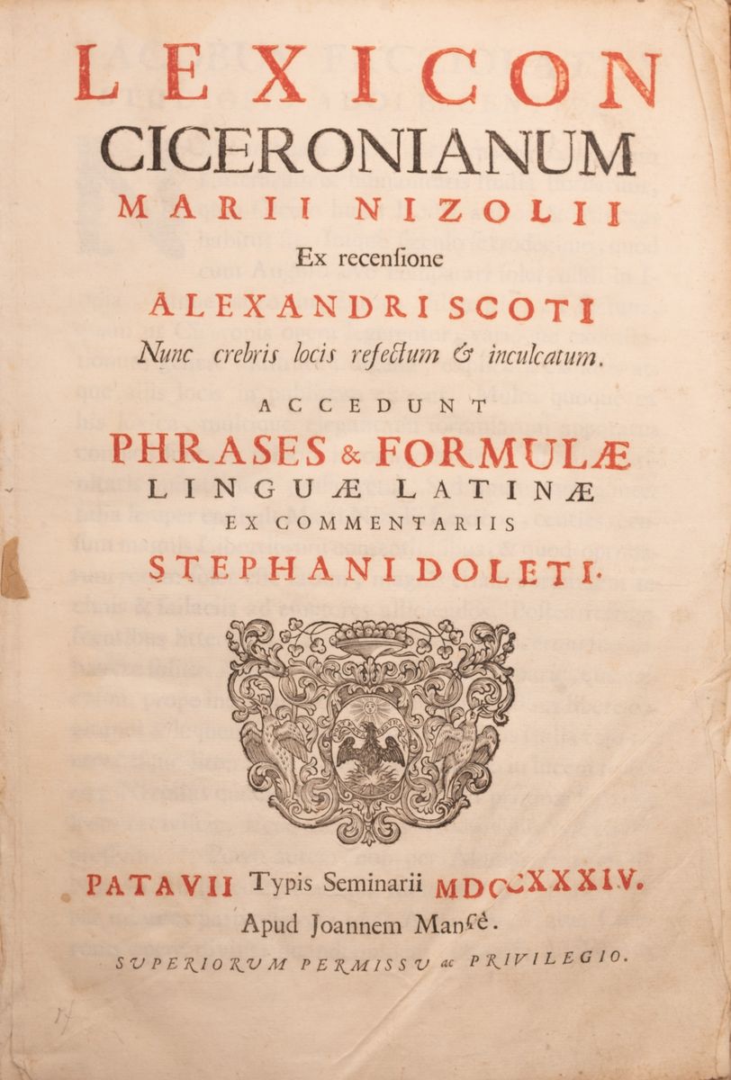 Lexicon Ciceronianum Marii Nizolii