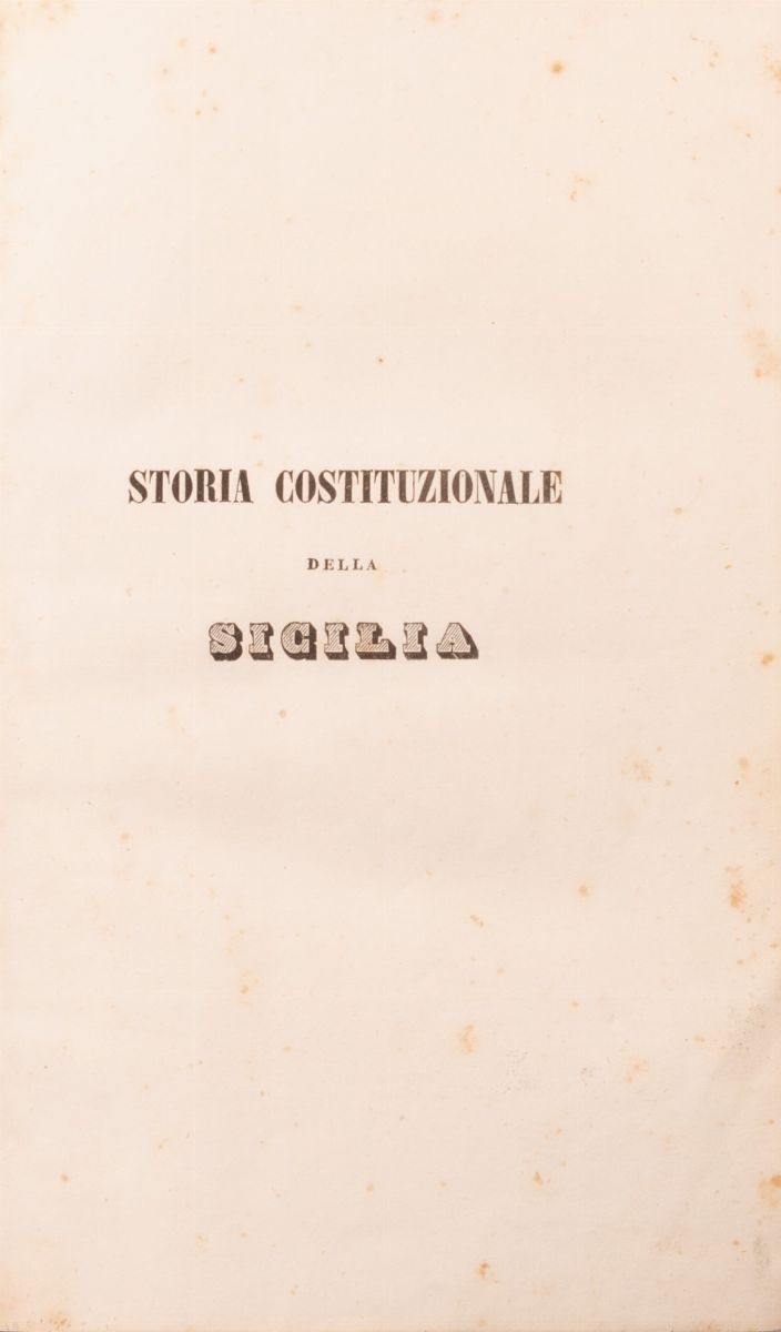 Saggio Storico e Politico sulla Costituzione del Regno di Sicilia Infino al 1816