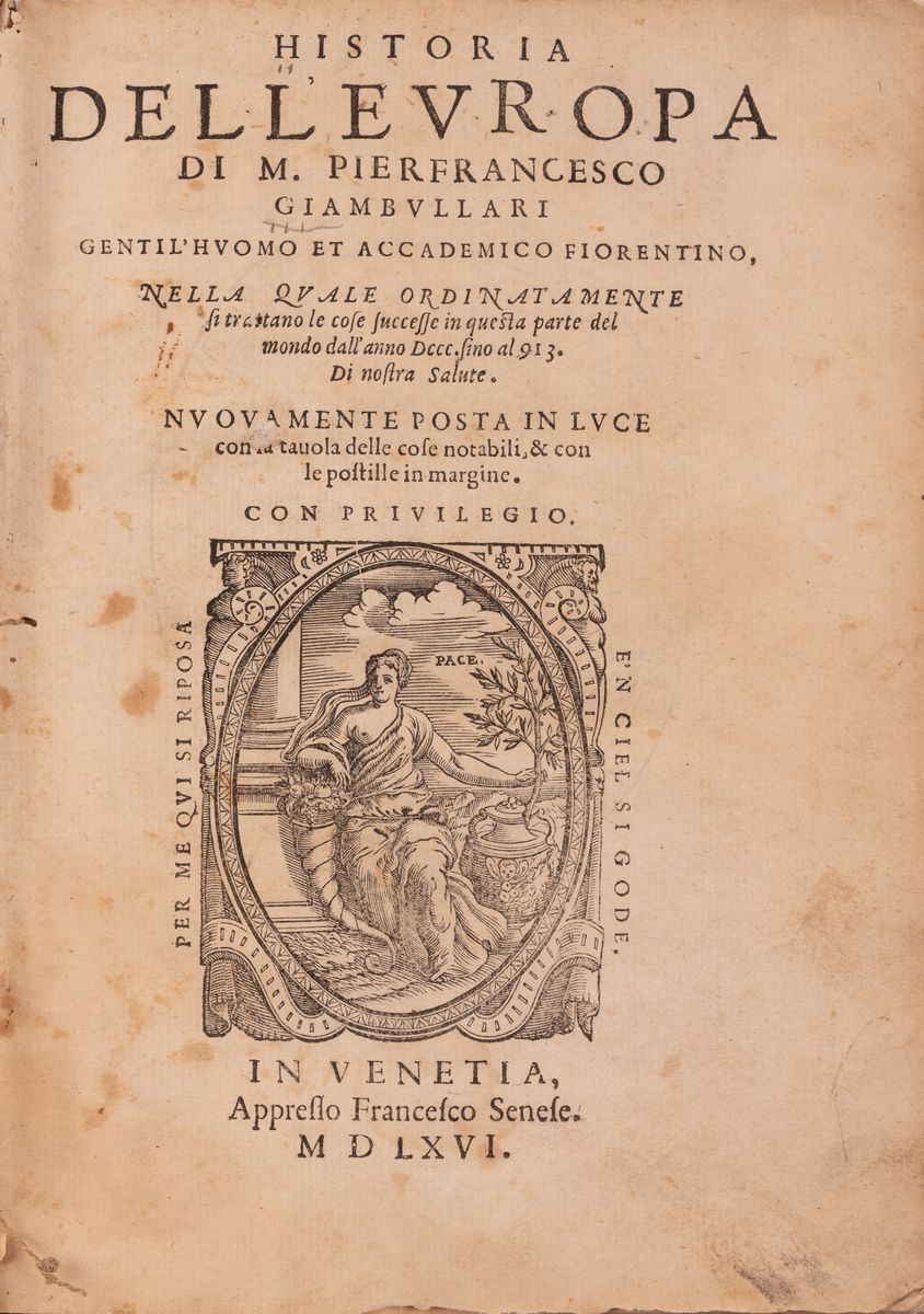 Historia Dell'europa di M. Pierfrancesco Giambullari