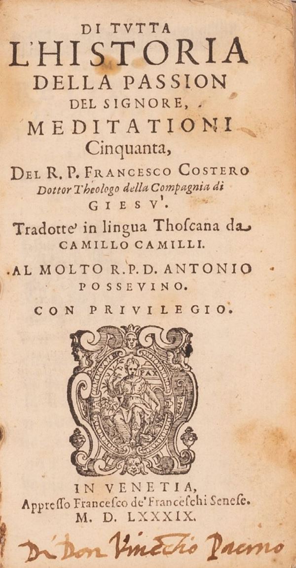 Di tutta l'historia della passion del Signore