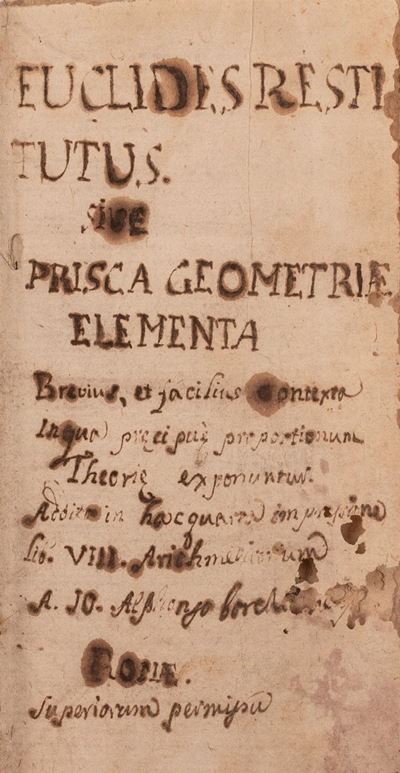 Euclides Restitutus, Siue, Prisca Geometriae Elementa