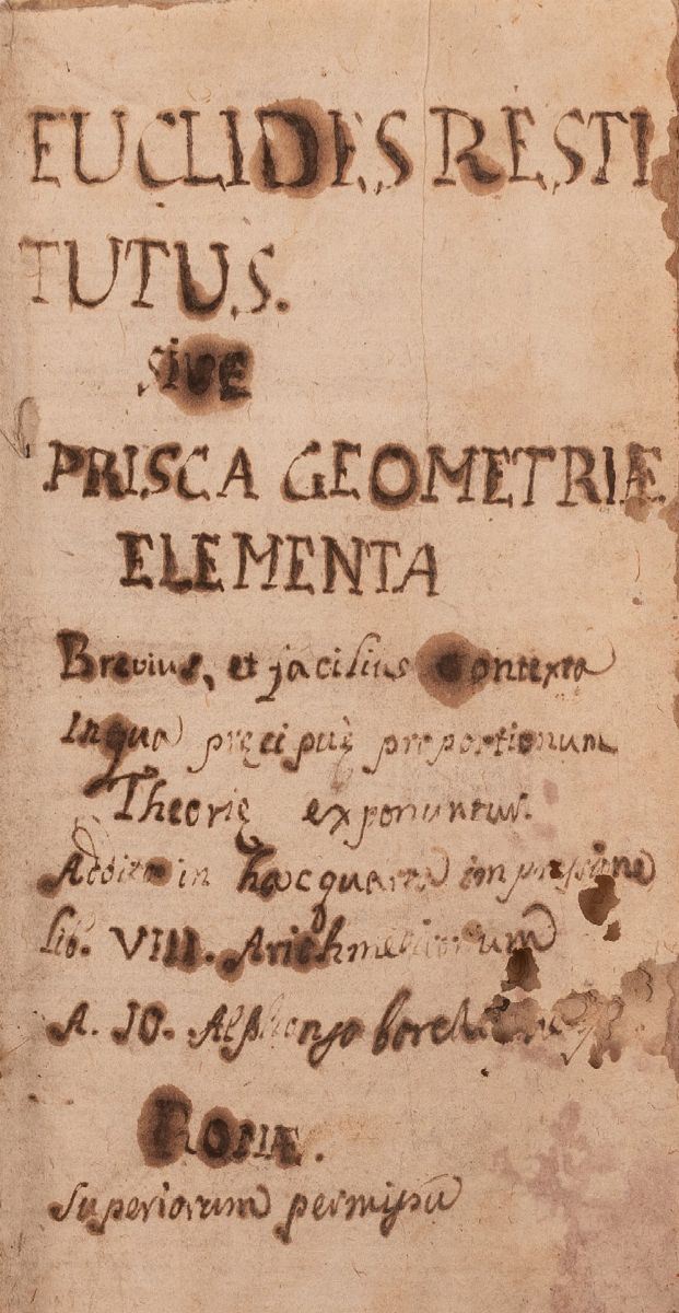Euclides Restitutus, Siue, Prisca Geometriae Elementa