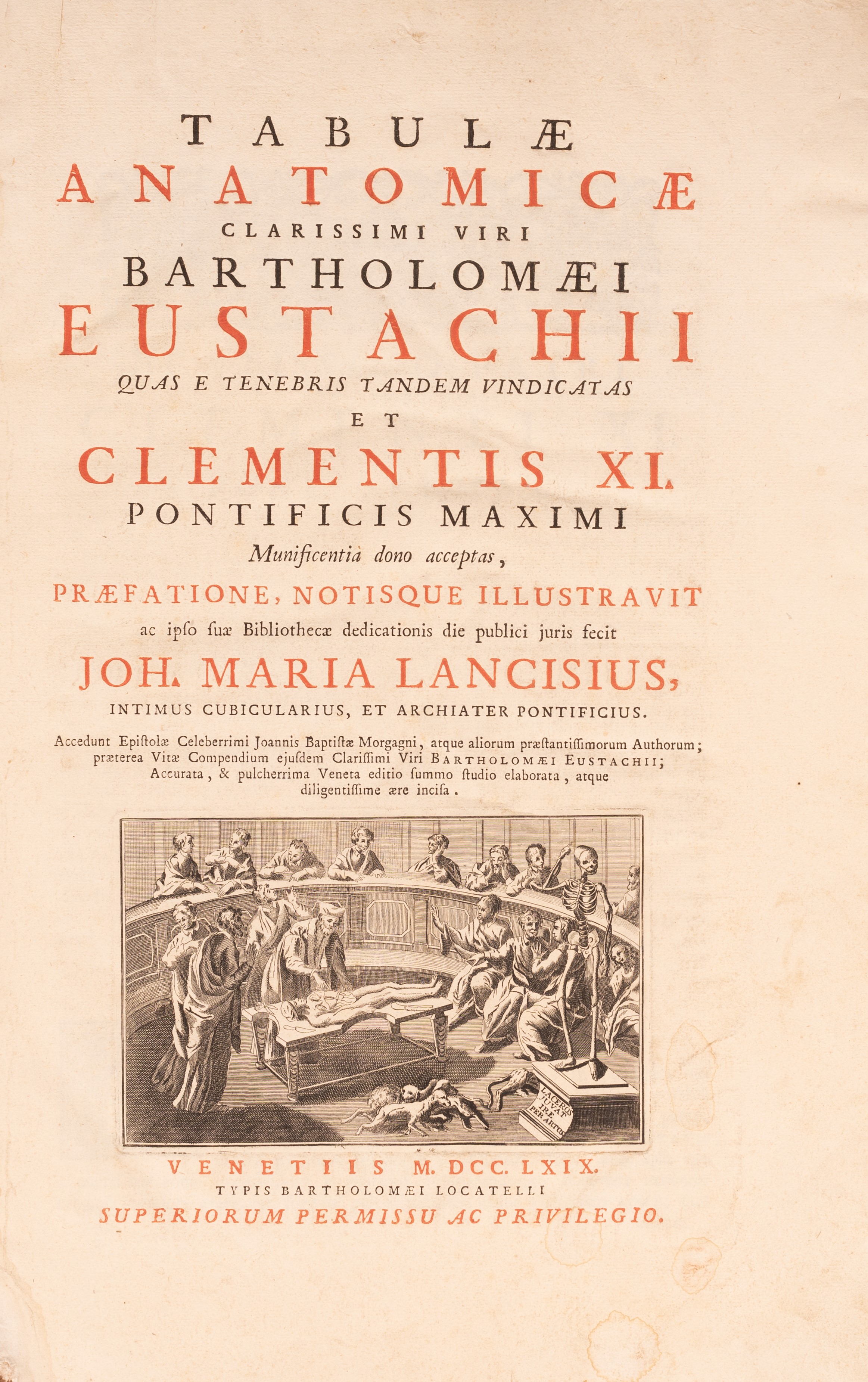 Eustachius, Bartolomeo: Tabulae Anatomicae Clarissimi Viri Bartholomaei Eustachii ...