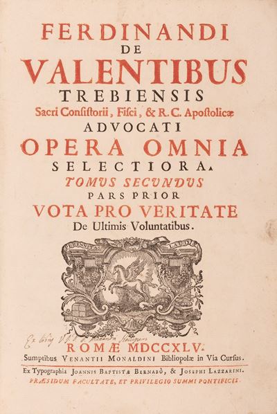 Ferdinandi De Valentibus Trebiensis Sacri Consistorii, Fisci,