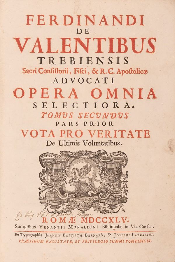 FERDINANDI DE VALENTIBUS TREBIENSIS Sacri Consistorii, Fisci,