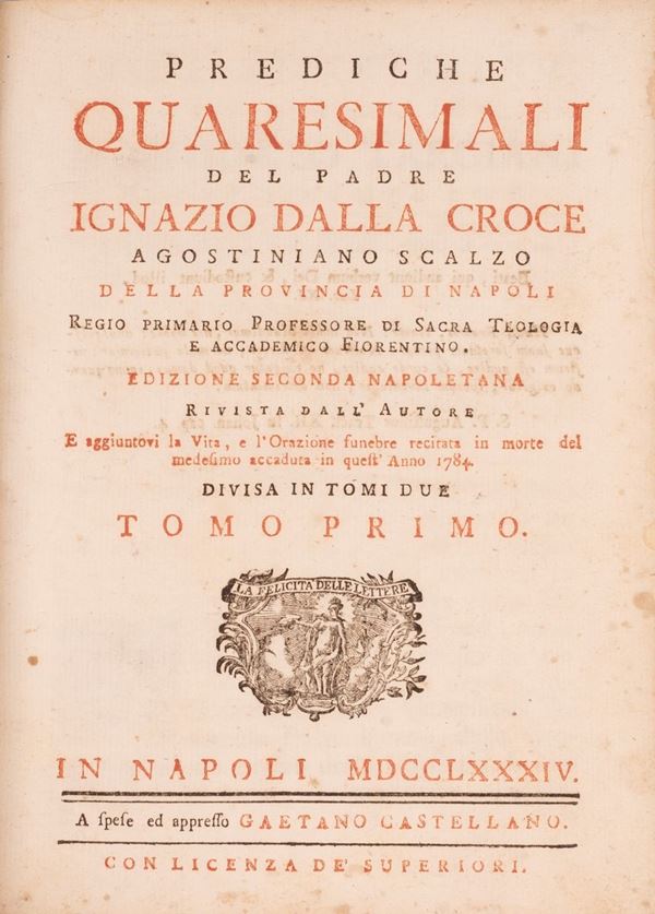 Prediche quaresimali del padre Ignazio dalla Croce
