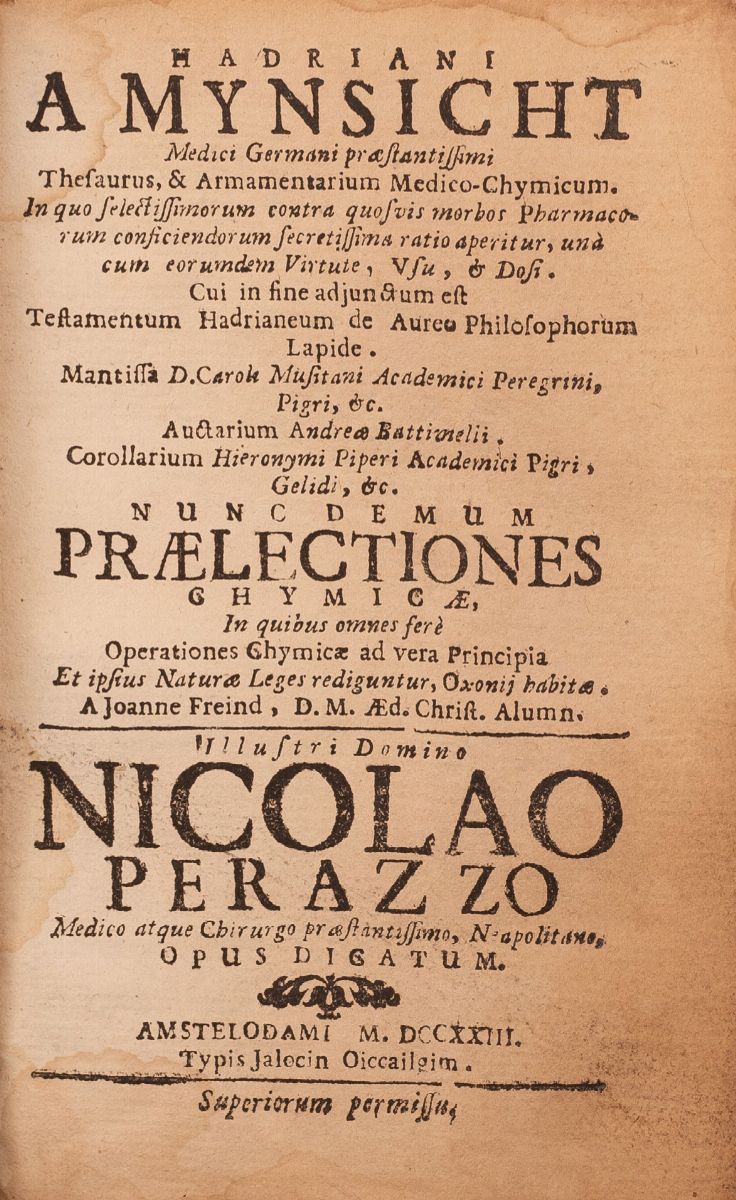 Hadriani a Mynsicht Medici Germani Praestantissimi Thesaurus