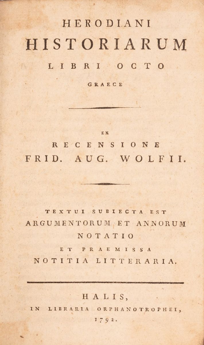 Herodiani Historiarum Libri Octo Graece