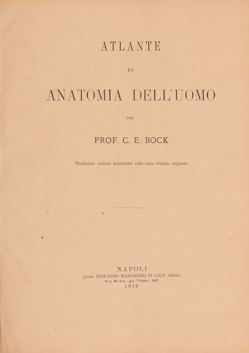 Atlante di Anatomia Dell'uomo del Prof. C.e. Block