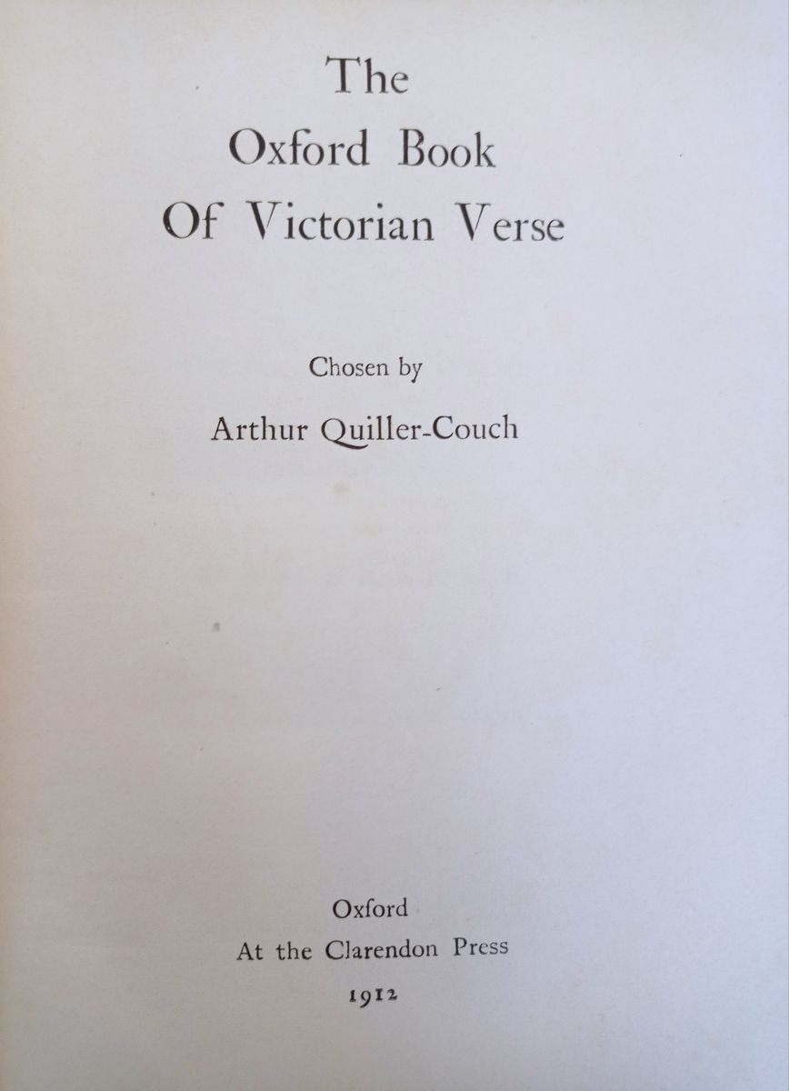 The Oxford Book Of Victorian Verse