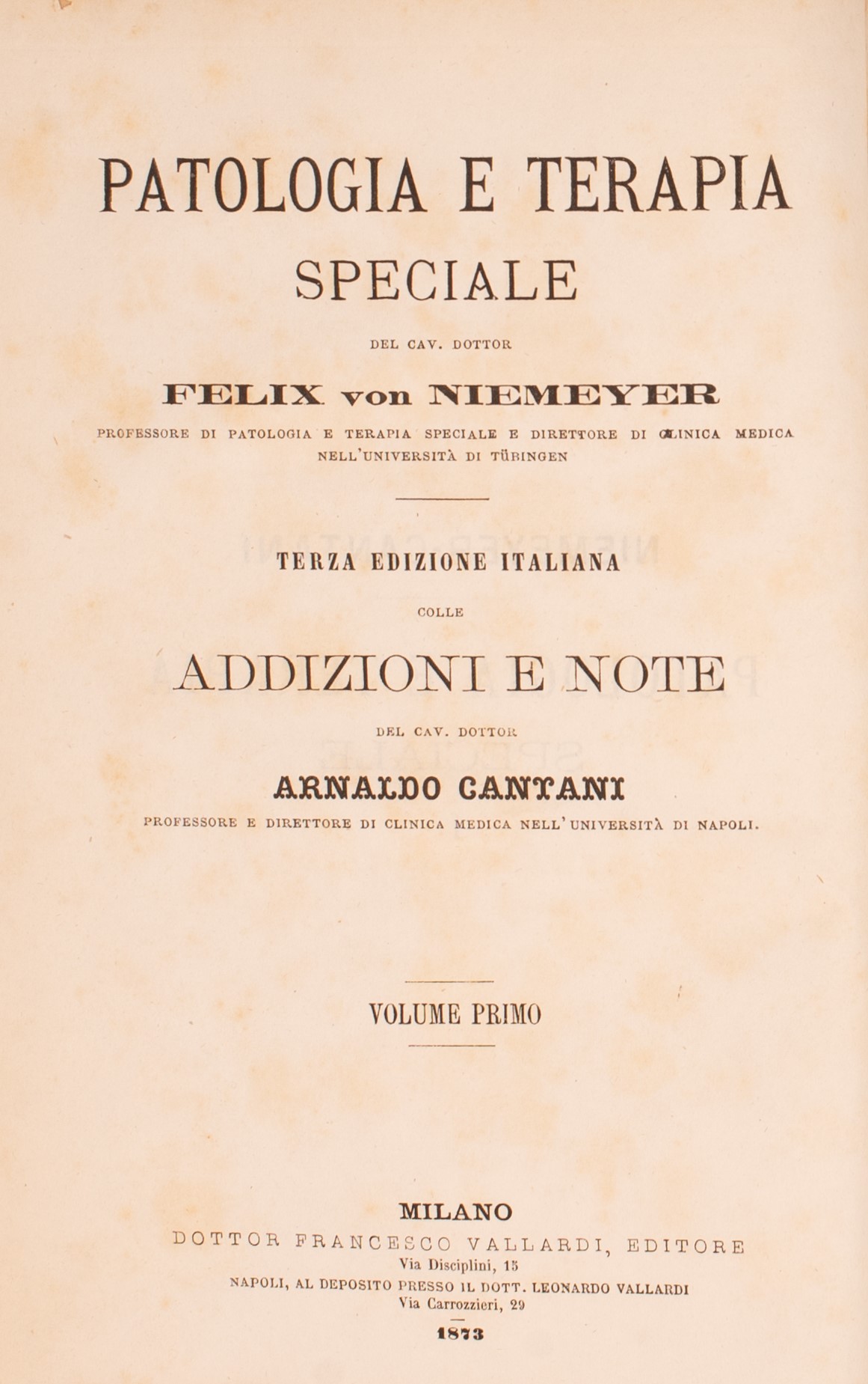 Patologia e Terapia Speciale Basata Specialmente sui Recenti Progressi della Fisiologia e Dell'an...