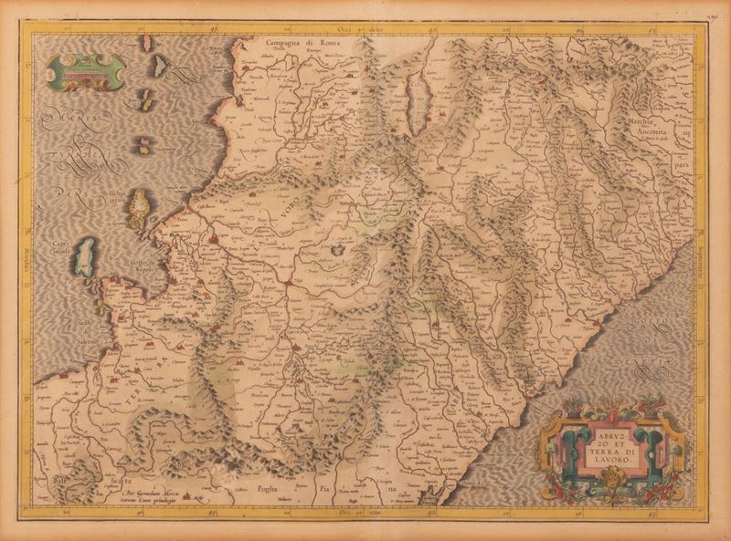Carta Geografica Abruzzo Et Terra di Lavoro