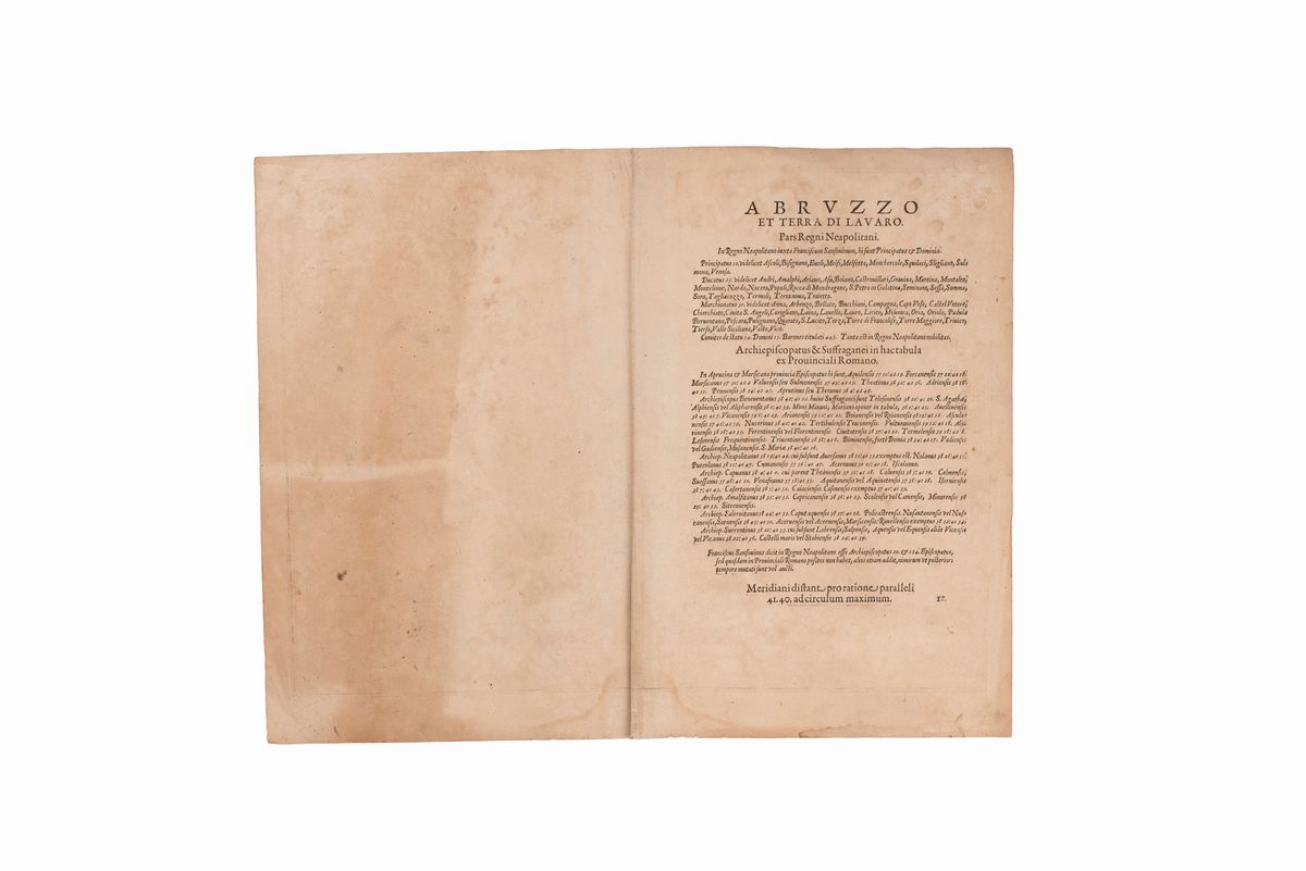 Abruzzo Et Terra di Lavoro Carta Geografica Tratta da Atlas Mercatorum