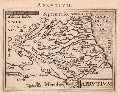 Aprutium Piccola Mappa Dell’abruzzo Tratta da “epitome Theatri Orbis Terraum”