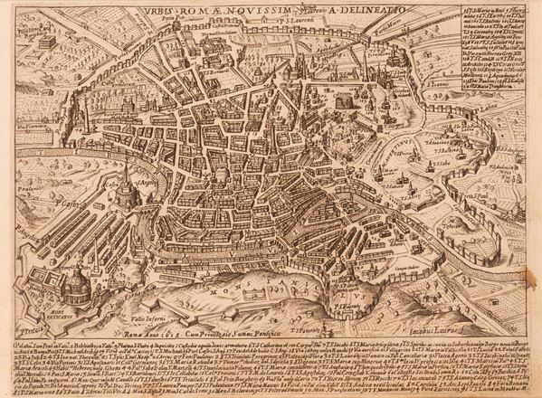 Novissima urbis Romae descriptio A. MDLXXXXVII  - Asta Libri Antichi, Incisioni, Disegni e Manoscritti (Prima sessione) - Gliubich Casa d'Aste