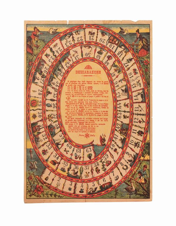 antico GIUOCO DELL'OCA  - Auction Libri Antichi, Incisioni e Disegni - Gliubich Casa d'Aste