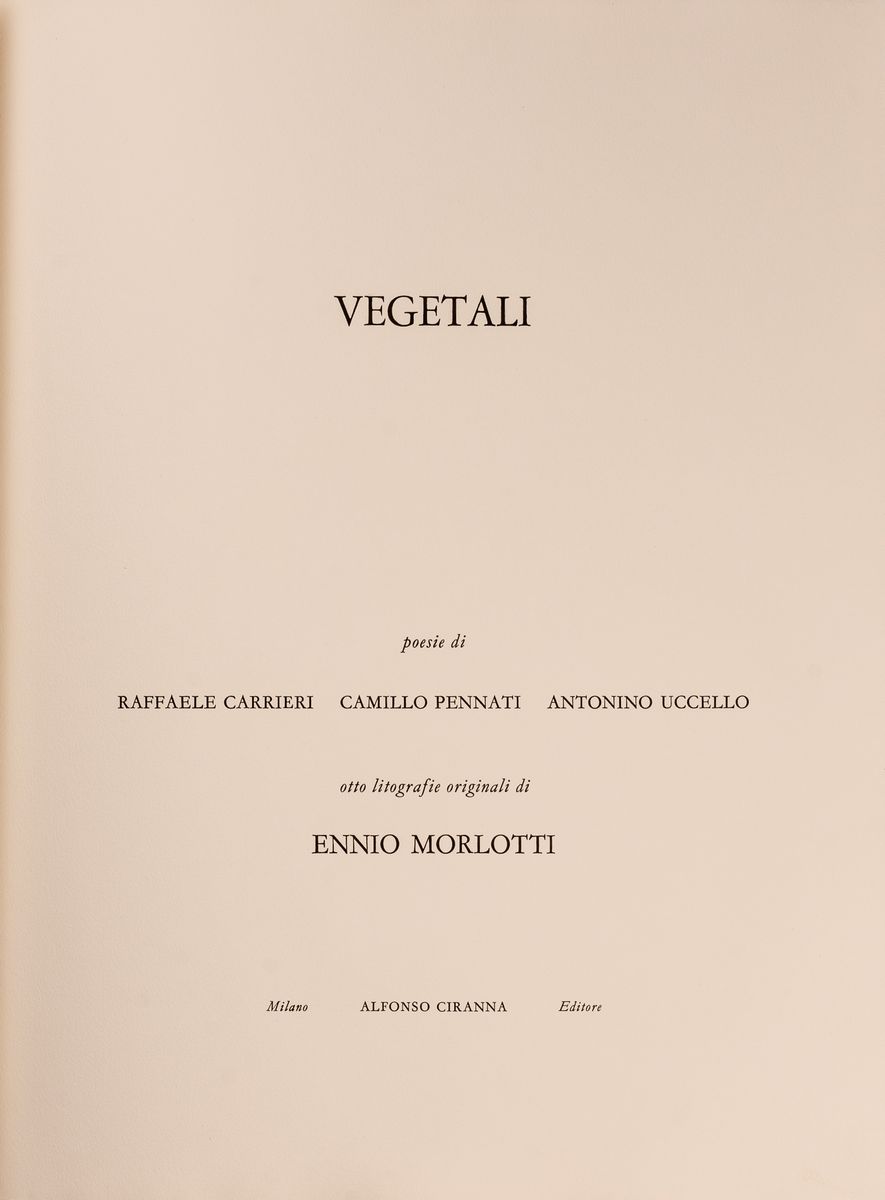 Ennio Morlotti - Volume "vegetali" con 8 Litografie Originali