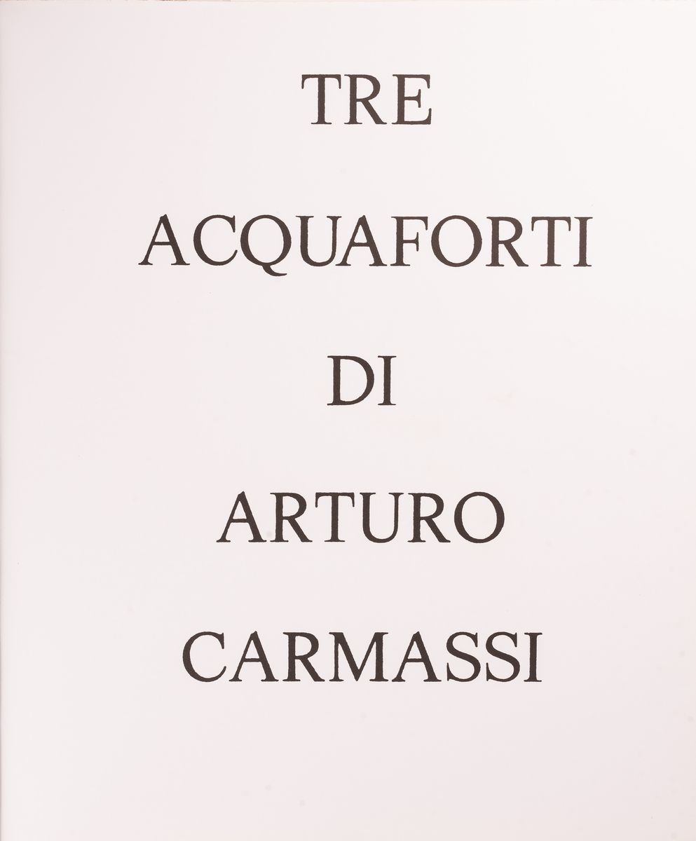 Arturo Carmassi - Cartella con Acqueforti - chi È Passato Prima di Me