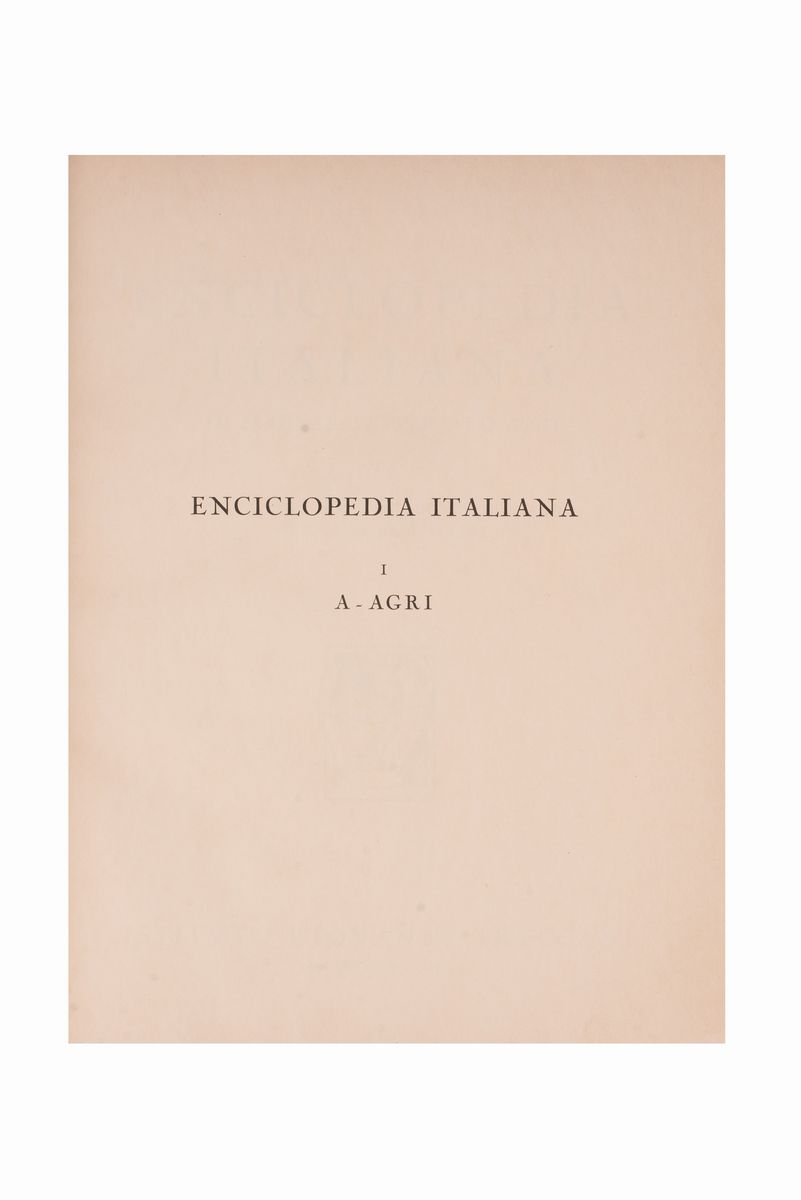 Aa: Vv. Treccani. Enciclopedia Italiana Scienze Lettere Arti
