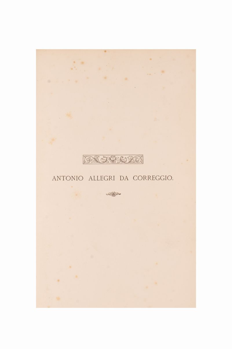 Antonio Allegri da Correggio From The German Of Dr. Julius Meyer