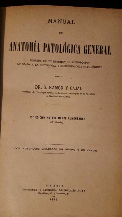 Ramón Y Cajal Manual De Anatomía Patológica