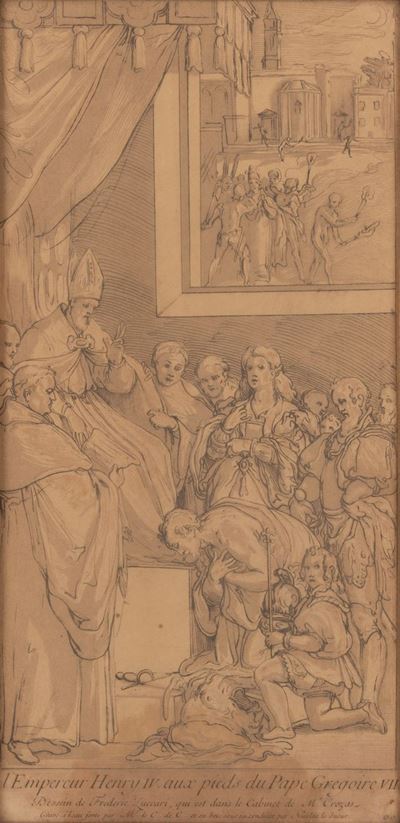 L'empereur Henri IV, Aux Pieds Du Pape Gregoire VII Anne Claude Philippe De Caylus (1692-1765) Im...