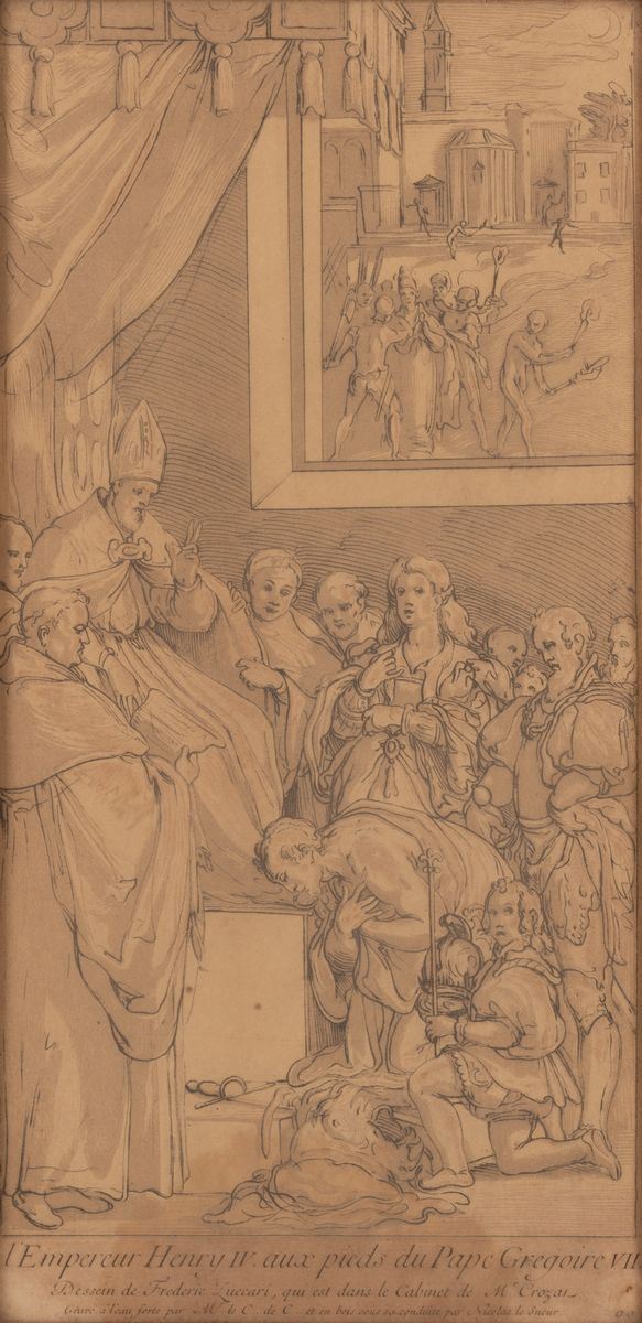 L'empereur Henri IV, Aux Pieds Du Pape Gregoire VII Anne Claude Philippe De Caylus (1692-1765) Im...