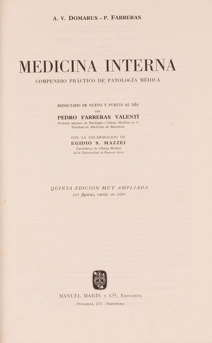 Medicina Interna : Compendio Práctico De Patología Médica