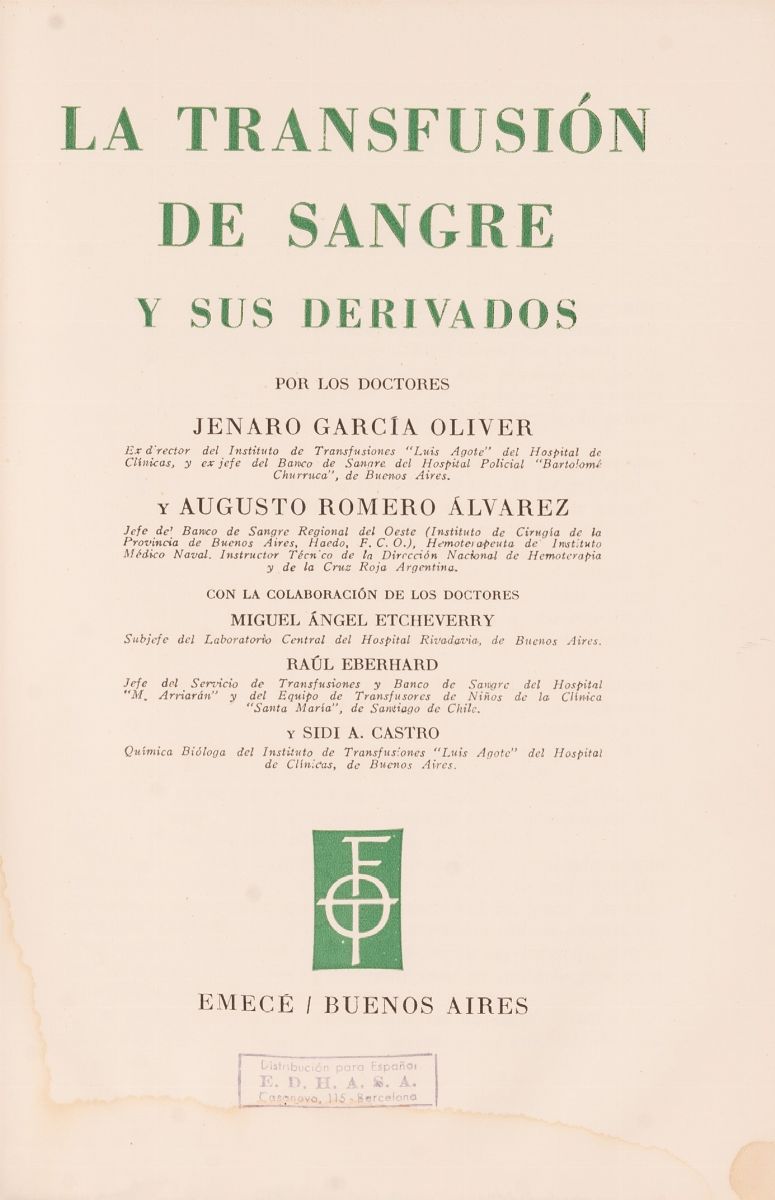 La Transfución De Sangre Y Sus Derivados