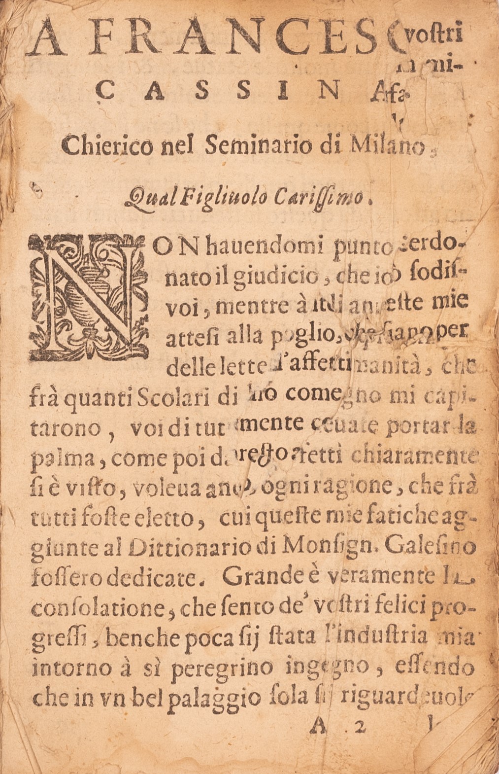 Pietro Galesini – Dittionario, Overo Tesoro della Lingua Volgare, Latina. Raccolto da Monsig. Pie...