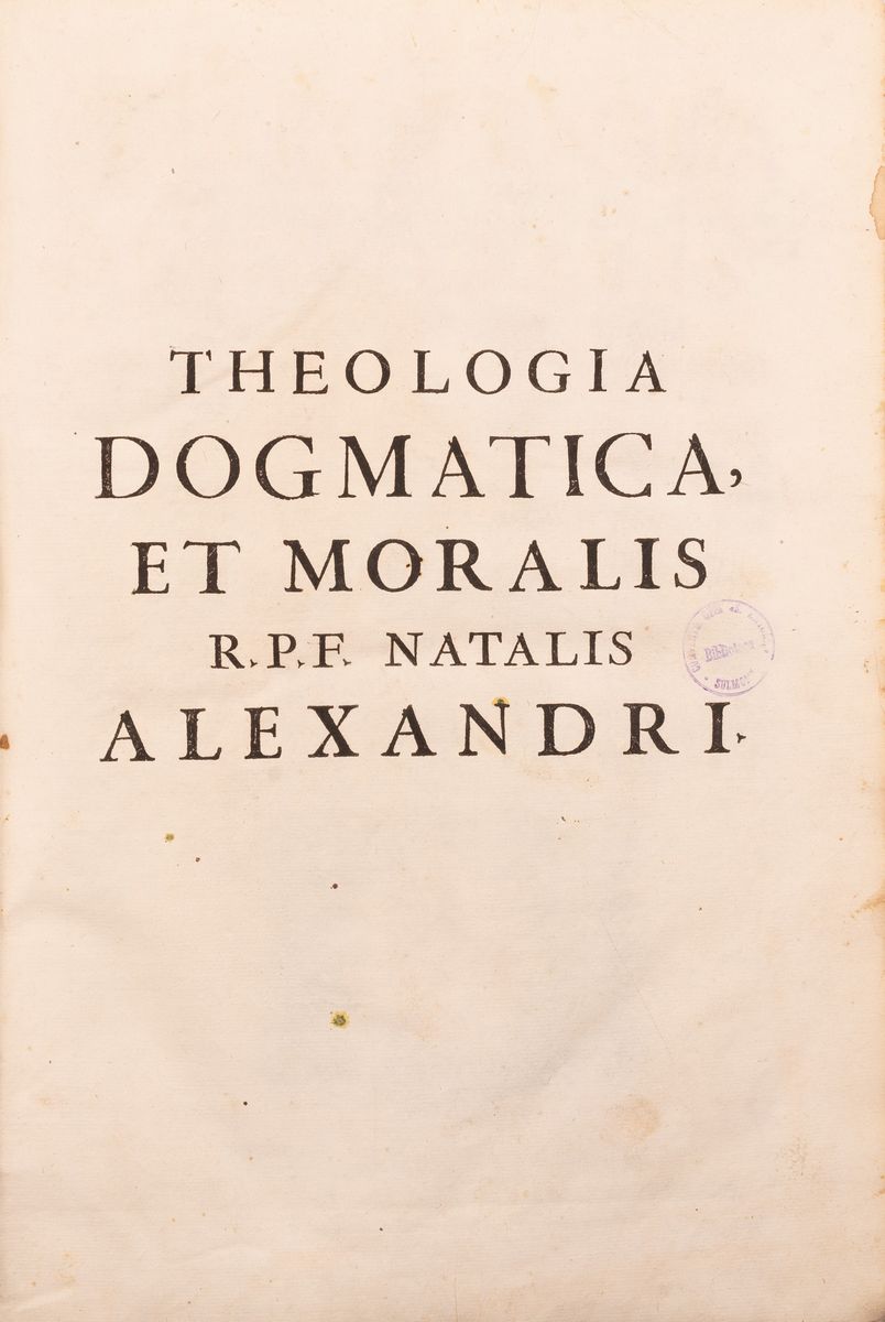 Lotto di Due Volumi: Theologhia Dogmatica Et Moralis 1734
