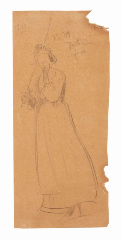 Figura Femminile con Iscrizione