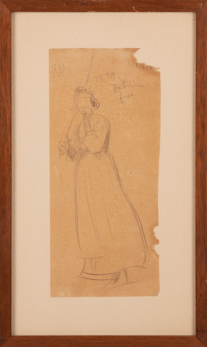 Francesco Paolo Michetti - Figura Femminile con Iscrizione