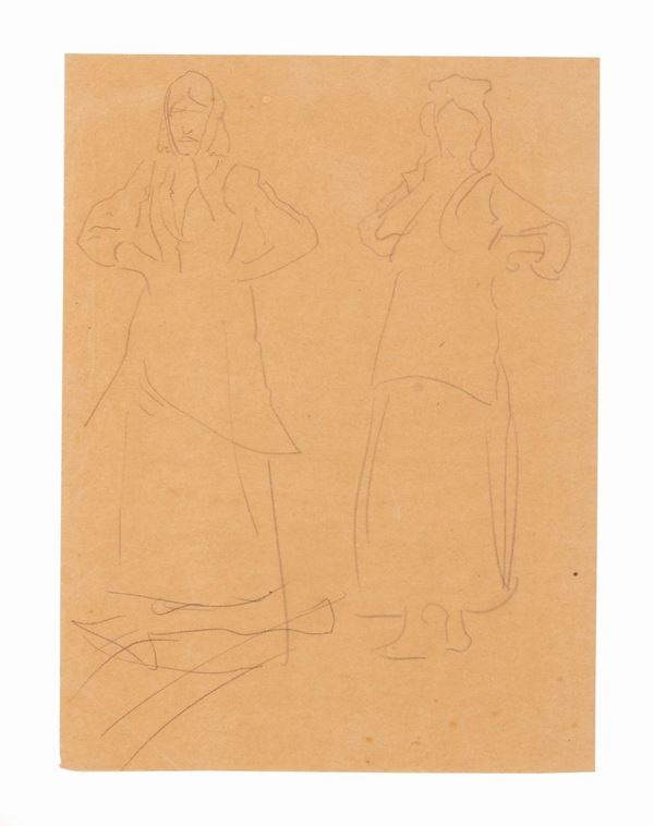 Francesco Paolo Michetti - Due figure femminili