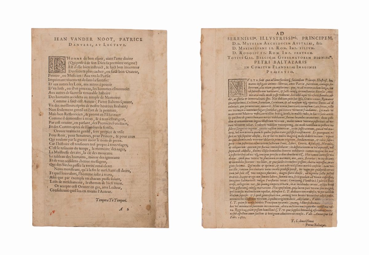 Blocco di 32 Tavole Calcografiche Acquerellate in Secondo Tempo, Tratte da Martin, Cornelis