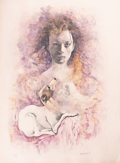 Figura Femminile con Cane